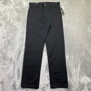 RVCA Boys Weekday Stretch‎ Pants Black Size 28 Preppy Grunge Career NWT